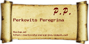 Perkovits Peregrina névjegykártya